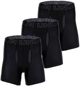 Under Armour Performance Tech 6 Solid Boxershorts 3 Pack (1383878) schwarz