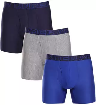 Under Armour Performance Tech 6 Solid Boxershorts 3 Pack (1383878) royal/steel heather/midnight navy