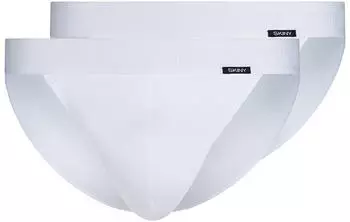 Skiny Cotton Retro Tanga 2er-Pack (080691) weiß Skiny Cotton Retro Tanga 2er-Pack (080691) weiß