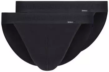 Skiny Cotton Retro Tanga 2er-Pack (080691) schwarz Skiny Cotton Retro Tanga 2er-Pack (080691) schwarz