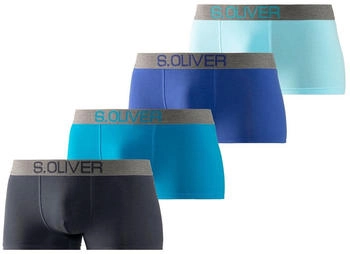 S.Oliver Boxershorts blau nachtblau azur himmelblau grau