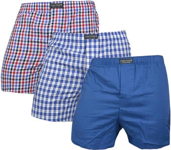 Normani Boxershorts blau kirschrot weiß