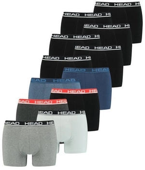 Head Boxershorts Basic Boxer 10er-Pack schwarz blau himmel grau rot grau kombi
