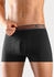 H.I.S Jeans Boxer 4er-Pack Stretchbündchen anthrazit-meliert orange grau-meliert schwarz