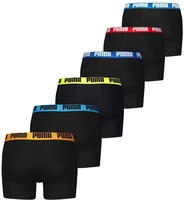 PUMA Boxershorts "PUMA MEN EVERYDAY BOXER" Packung, 6er Pack, Elastischer Logobund,