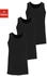 H.I.S Jeans Tanktop Unterhemd 3er-Pack schwarz