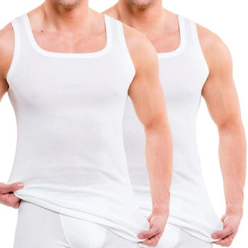 Hermko Herren Tank Top breitere Träger Baumwolle Modal