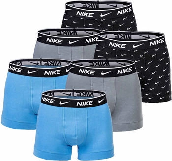 Nike Everyday Cotton Stretch Trunks 6er Pack schwarz grau blau