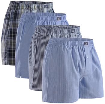 Danish Endurance American Boxershorts 4er-Pack blau gestreift