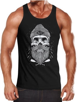 Neverless Tank Top Totenkopf Bart Kapitän