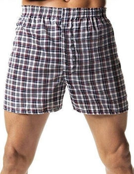Hanes Herren-Boxershorts Schottenkaro freiliegender Bund mehrfarbig