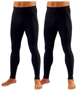 Clipper Lange Unterhose 2er-Pack Single Jersey schwarz