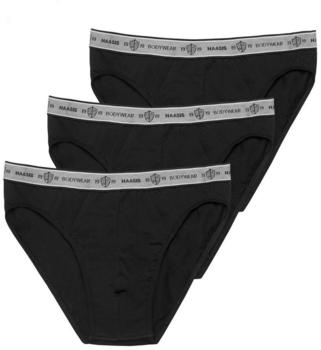 Haasis Bodywear Slip ohne Eingriff Single Jersey 3er Pack schwarz
