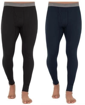 Fruit of the Loom Recycled Premium Waffle Thermal Unterhose schwarz marineblau