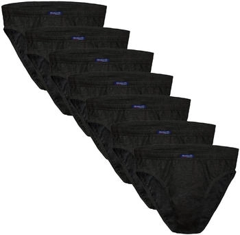 Brubaker 7er Pack Herren Slips Baumwoll Mix anthrazit