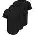 Only & Sons Matt Longy SS TEE 3-Pack schwarz