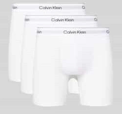 Calvin Klein Trunks elastischem Label-Bund 3er-Pack weiss