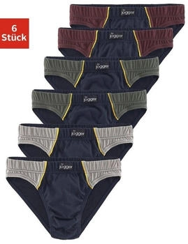 Le Jogger Slip 6er-Pack kontrastfarbenen Highlights marine grau