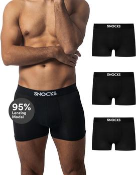 Snocks Modal Boxershorts 3er-Pack schwarz