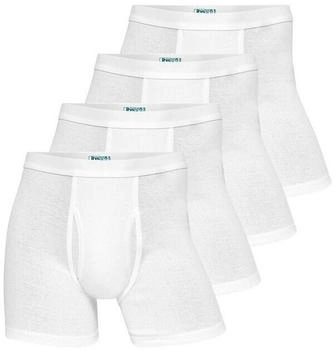 JBS Long Short Pant 4er Pack bamboo weiß