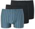 Boxershorts Organic Cotton blau schwarz 3er-Pack