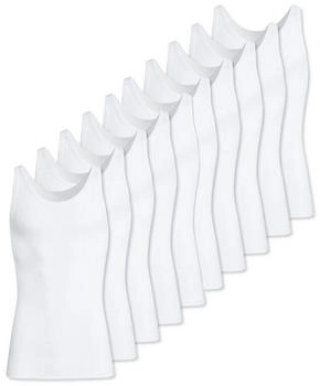 Conta Unterhemd Tanktop 10er Pack Doppelripp weiß