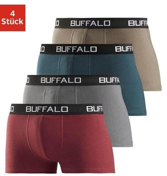 Buffalo Boxer Boxershorts Baumwoll-Mix bordeaux grau petrol khaki