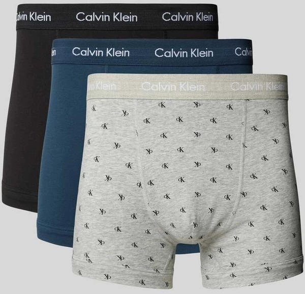 Calvin Klein Trunks 3er-Pack baumwolle hellgrau