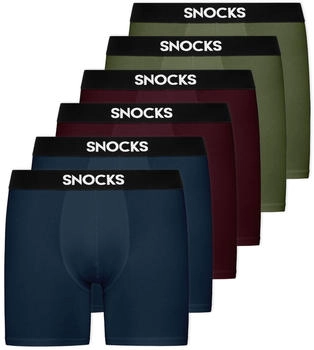 Snocks Boxershorts längerem Bein blau schwarz