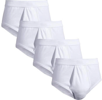 Erwin Müller Doppelripp Herren-Slip 4er-Pack weiss