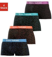 Bruno Banani Hipster Packung, 4 Stk. knapp sitzende Boxershorts in uni oder gemustert