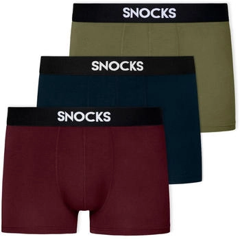 Snocks Modal Boxershorts rot oliv blau