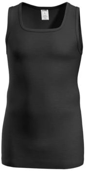 Hermko 40025 Herren Tank Top Merino-Wolle Tencel schwarz