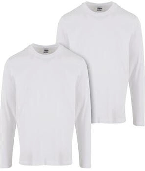 Urban Classics TB7044A-Basic Longsleeve 2-Pack T-Shirt weiß