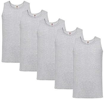 Fruit of the Loom Valueweight Athletic Vest 5er Pack graumeliert
