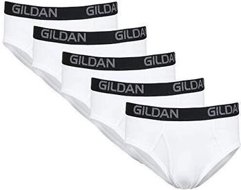 Gildan Baumwoll-Stretch Slip artic white 5er-Pack