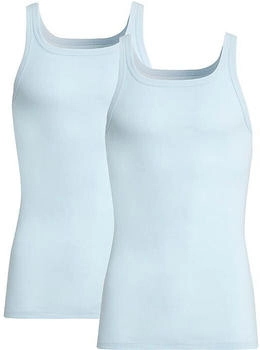 Conta Feinripp Herren-Unterhemd 2er-Pack blau schwarz