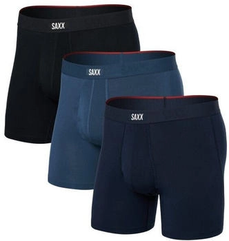 Saxx Vibe Xtra Boxer Brief Fly 3-Pack blau navy schwarz