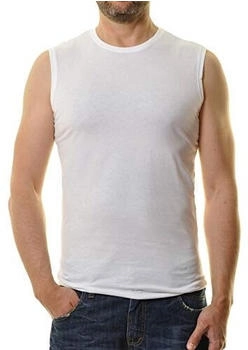 Ragman Tank Top Rundhals 2er Pack weiß
