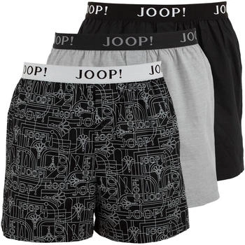 Joop! Webboxershorts 3-Pack grau schwarz