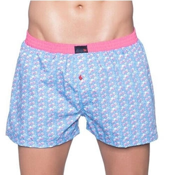 Unabux Boxershorts 'Karos' orange blau
