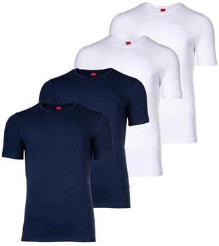 S.Oliver T-Shirt Herren 4er Pack basic wei&szlig; marine