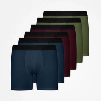Snocks Boxershorts ohne Logo mix rot olive blau