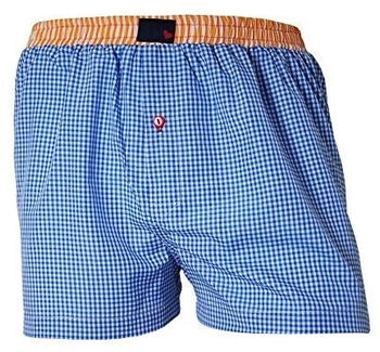 Unabux Boxershorts Webboxer 'Karos' blau weiß