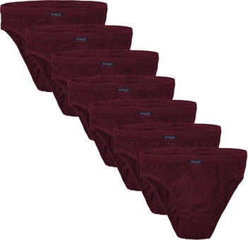 Brubaker 7er Pack Herren Slips bordeauxrot