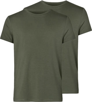 Resteröds Unterhemd Shirt kurzarm 2er Pack Bamboo grün