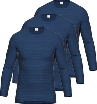 Ammann Feinripp 170272 3er Pack Herren Shirt Arm schwarz weiß
