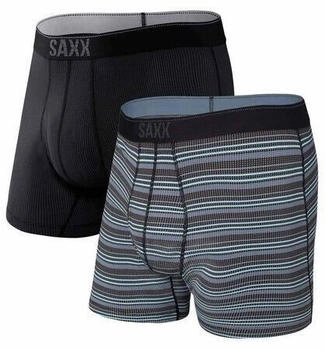 Saxx Quest Boxershorts schwarz grau hellblau