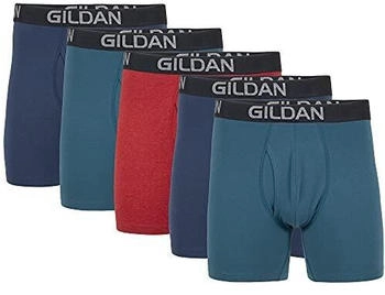 Gildan Cotton Stretch Boxer Brief blau rot blau X-Large