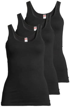 Conta Unterhemd Top 3er Pack Feinripp schwarz